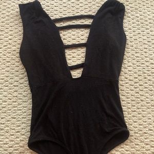 Black cutout bodysuit